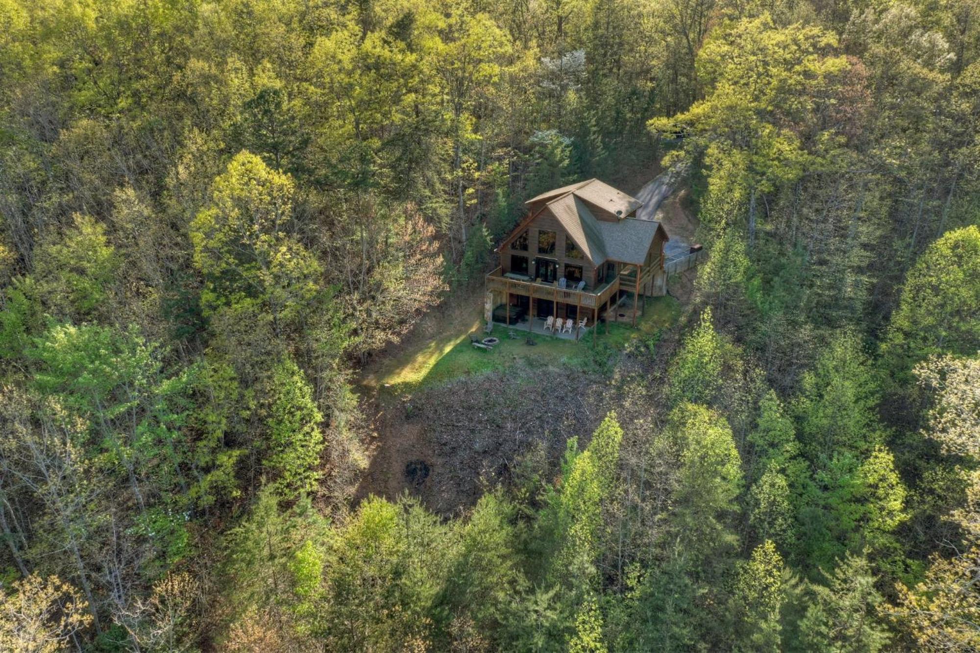 The View Sweeping Mountain Views Gas Fireplace Game Room Hot Tub Blue Ridge Bagian luar foto