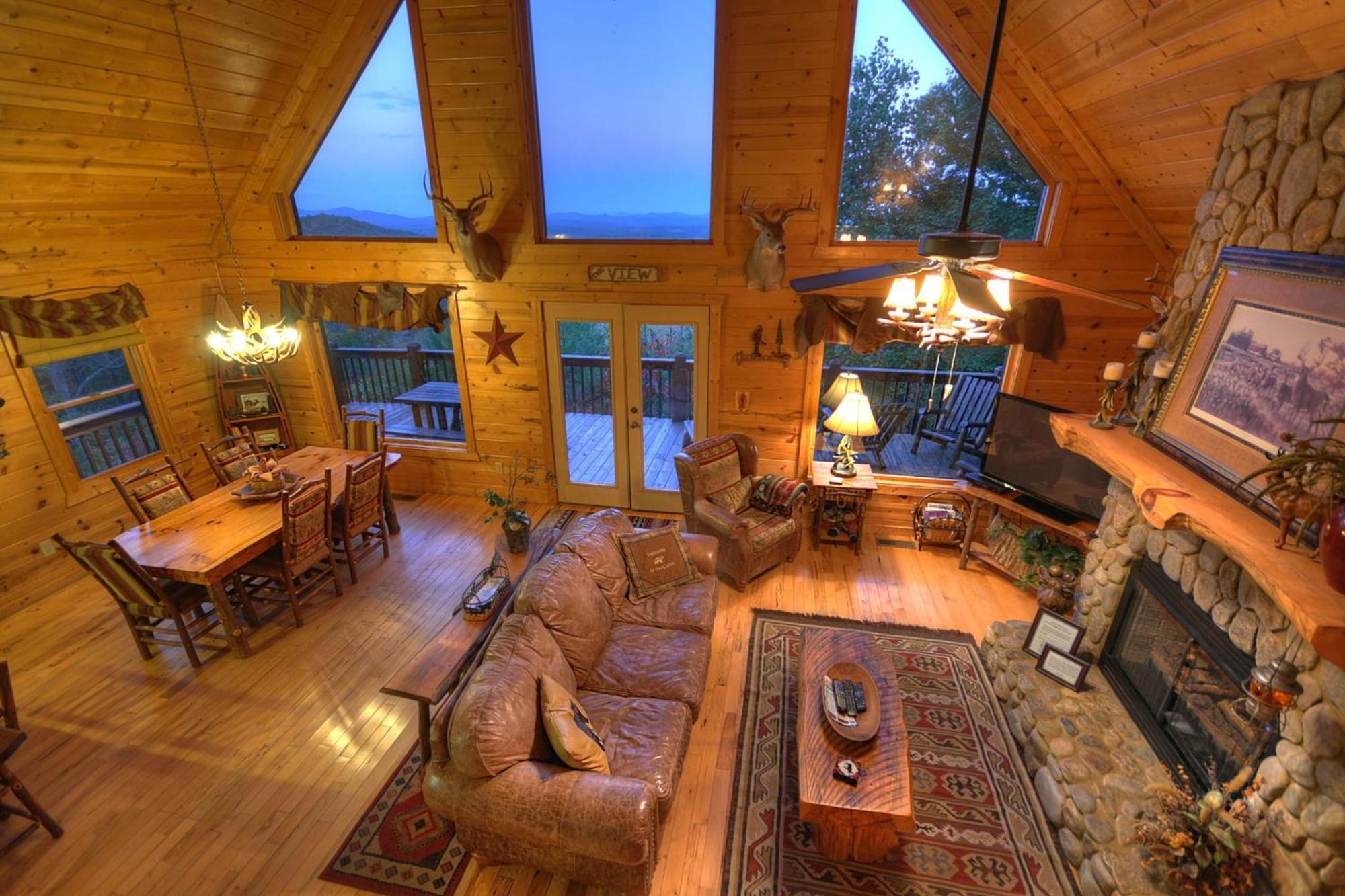 The View Sweeping Mountain Views Gas Fireplace Game Room Hot Tub Blue Ridge Bagian luar foto