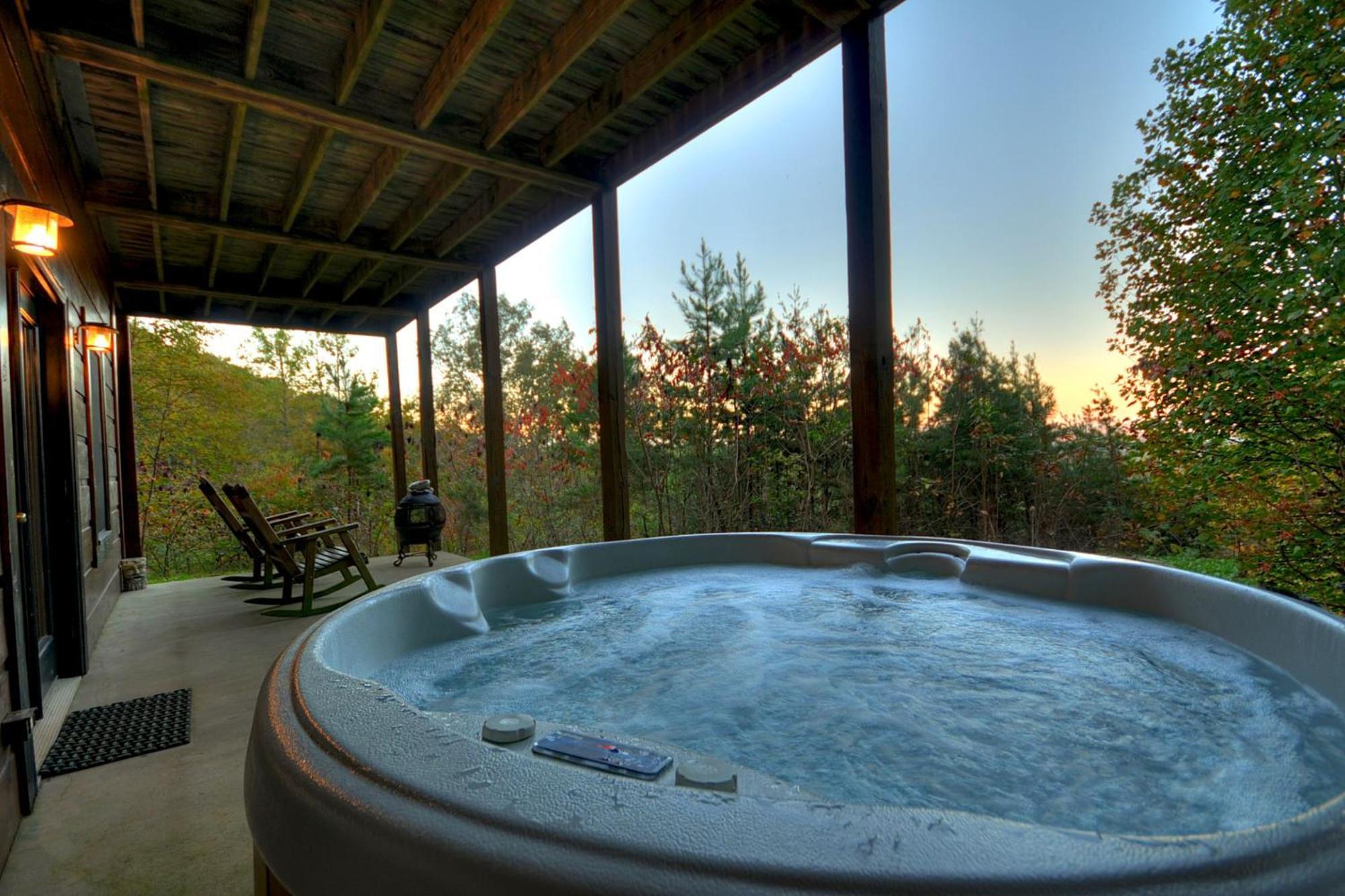 The View Sweeping Mountain Views Gas Fireplace Game Room Hot Tub Blue Ridge Bagian luar foto