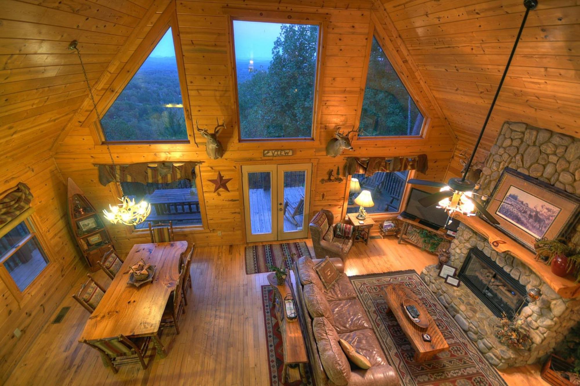 The View Sweeping Mountain Views Gas Fireplace Game Room Hot Tub Blue Ridge Bagian luar foto