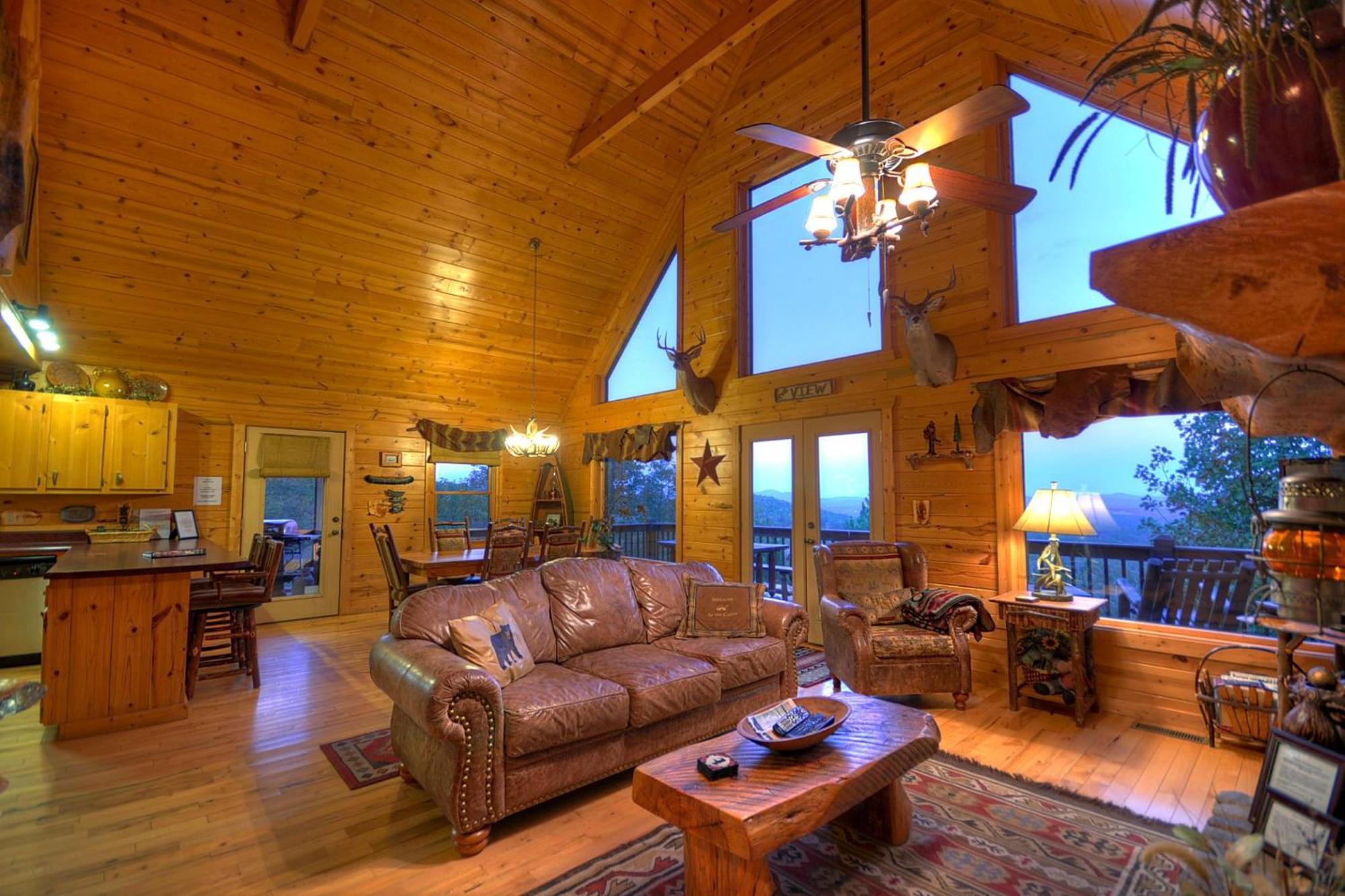The View Sweeping Mountain Views Gas Fireplace Game Room Hot Tub Blue Ridge Bagian luar foto